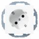 Jung A520-45KIWW Schuko socket , alpine white 45 degree 16A 250VAC
