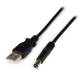 StarTech.com 1m USB to Type N Barrel 5V DC Power Cable - USB A to 5.5mm DC - Black