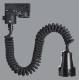 Erco-Leuchten 1079052000 Erco 3-phase adapter 79052.000 black with Schuko coupling 250V 6A