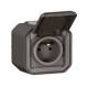 Legrand 069791L Plexo New FRAP socket outlet F/B Std terminal block EB IK 08 anthracite