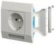 GGK 4687 adapter frame 1-piece with Schuko socket front-mounted color:9010 pack of 1