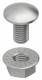 Niedax FLM10X25E3 Flachrundschraube FLM 10X25 E3, including stainless steel flange nut