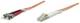 Intellinet 470360 Fiber Optic Duplex Patch Cable, Multimode LC / ST, 50/125 micron, 1.0 m, orange