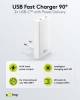 Goobay USB-C™ PD GaN Dual-Schnellladegerät 90° Flat (65 W