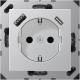 Jung A1520-15CAAL SCHUKO socket with USB type AC