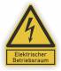 Cimco 182736 warning sign plastic B electrical operating room 244x200mm yellow