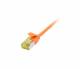 Patchkabel RJ45, CAT6A 500Mhz, 10m, orange, U/FTP, slimline rund d=3,8mm, TPE/LSZH(Superflex), AWG32, mit CAT7 Rohkabel, Synergy 21