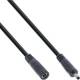 InLine® DC Verlängerungskabel, 3,5 x 1,35 mm, AWG 18, schwarz, 0,5 m