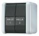 Jung 839NAW AP / WD double switch 2 CO, 839 W NA with label