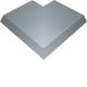 Hager AKBA4000701V Blind cover external corner L800 mm 45° 100 mm overhang steel 400x70