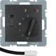Berker 20341606 floor temperature controller with switch, central unit, toggle switch