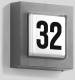BEGA 33787A house number light 6.5W, 400lm 3000K silver
