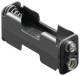 Goobay 11461 2x AA (Mignon) Batteriehalter mit Druckknopf