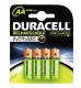 Akku NiMH AA 1, 2V StayCharged (HR06) 2400mAh *Duracell* 4er-Pack