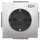 Busch Jaeger 2CKA002013A5277 BJ 20EUCKS/DV-866 Steckdose Aufdruck EDV pur edelstahl