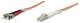 Intellinet 471312 Glasfaser LWL-Anschlusskabel, Duplex, Multimode LC/ST, 62,5/125 µm, OM1, 2 m, orange