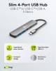 Goobay Slim 4-Port USB-Hub, USB-C™ auf USB-C™/USB-A, 5 Gb