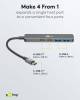 Goobay Slim 4-Port USB-Hub, USB-C™ auf USB-C™/USB-A, 5 Gb