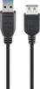 Goobay USB-A extension, 1.8 m, black, 15 W, 3 A, 5 Gbit/s, USB 3.0