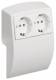 Hager L22509010 Tehalit equipment carrier socket 2-fold, L2250 9010 pure white to SL20051 / 20071