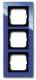 Busch Jaeger 2CKA001754A4345 BJ 1723-288 Abdeckrahmen 3f Busch-axcent blau