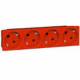 Legrand 077274 Schuko-Steckdose 45° 4-fach 8-modulig Mosaic rot