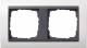 Gira 0212808 Cover frame 2-gang for anthracite Ev, Pure White 