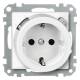 Merten 233819 FI-SCHUKO-Steckdose BRS polarweiß glänzend System M