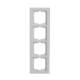 Busch Jaeger 2CKA001754A4440 1724-280 Abdeckrahmen 4fach Busch-axcent weißglas