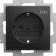 Busch Jaeger 2CKA002011A6340 20 EUC/DV-915 SCHUKO® socket outlet insert with print EDV