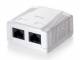 Equip Aufputzdose Cat5e 2-Port 2x RJ45 UTP Prem. RAL 9010 ws Polybeutel