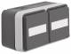 Berker 47753535 Doppelsteckdose SCHUKO mit Klappd.u.Beschrift-feld AP W.1 lichtgr