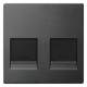 Merten MEG4562-0414 central plate 2f modular jack dust guard. anthracite system M