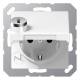 JUNG A1520BFKLSLWW SCHUKO socket, 16A 250V m.Klappd.Schloss A alpine white