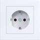 Hager WAS1120WG Steckdose SCHUKO mit Abdeckplatte Steckklemmen A.1
