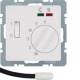 Berker 20346089 floor temperature controller with contactor, center piece, toggle switch pw