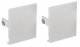 Lts Licht und Leuchten 652143 LTS LK-Z 070.001 WHITE Light channel 70 end covers (2 pieces) white