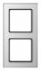 JUNG AC582GLWW Glass frame 2-fold 84x155 mm, AC 582 GL WW