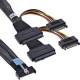 InLine® MCIO Kabel, MCIO x8 zu 2x SFF-8639 U.2, PCIe 5.0, 0,75m