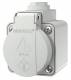 Mennekes 10081 16A2P+E 230V SCHUKO-Aufbau-Steckdose