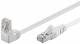 Goobay 94182 CAT 5e patch cable 1x 90° angled, F/UTP, white - CCA copper mixture, 1x RJ45 plug 90° (8P8C)