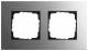 Gira 0212219 frame 2f stainless steel, wit
