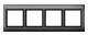 Merten 400414 AQUADESIGN frame 4-fold anthracite