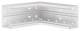 Hager BR6510047035 Inner corner made of base profile plastic OT80mm light gray