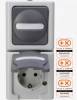 KOPP 130856009 BLUE ELECTRIC on/off switch socket grey
