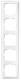 Busch Jaeger 2CKA001725A1498 BJ 2515-214K-102 Frame 5f linear 102 Reflex SI alpine white