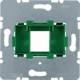 Hager WDF4614G mounting plate with green insert for Modular Jacks 1-way