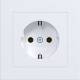 Hager WAS1120WM Steckdose SCHUKO mit Abdeckplatte Steckklemmen A.1