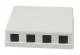 Keystone, module carrier, patch panel for 4x TP module, surface-mounted, white (ABS), Synergy 21