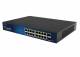 ALLNET Switch smart managed Layer2 18 Port Gigabit? 18x GbE? PoE Budget 240W? 16x PoE at ? 2x SFP? 48,3 cm ( 19 inch ) ? Fanless ? ALL-SG8418PM